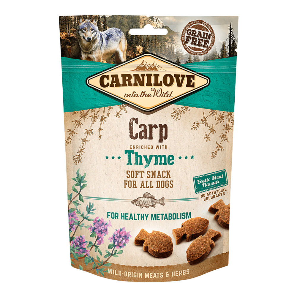 Carnilove Carp Enriched With Thyme Soft Snack For Dogs 200g - Image 1