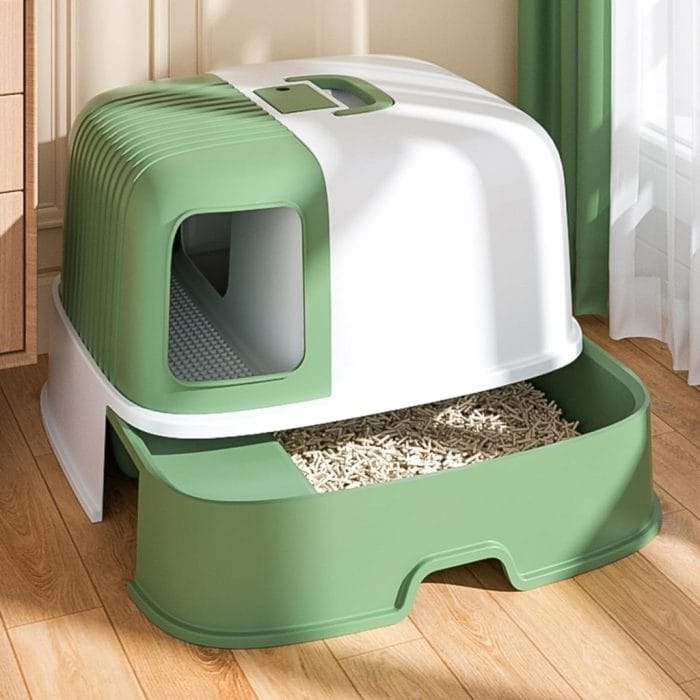 Pado Claws Cat Litter Box 57.6*52.8*38cm-Green - Image 3