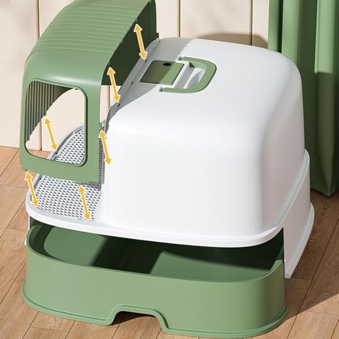 Pado Claws Cat Litter Box 57.6*52.8*38cm-Green - Image 4