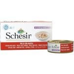 Schesir Cat Multipack Can Wet Food- Chicken fillets With Duck 6x50g
