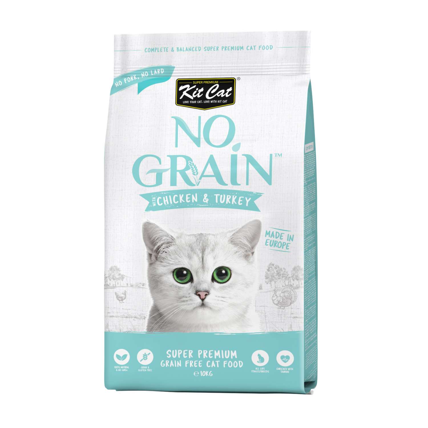 Kit-Cat-NoGrain-Chicken-Turkey Kit Cat No Grain With Chicken And Turkey 1kg - الصورة 1