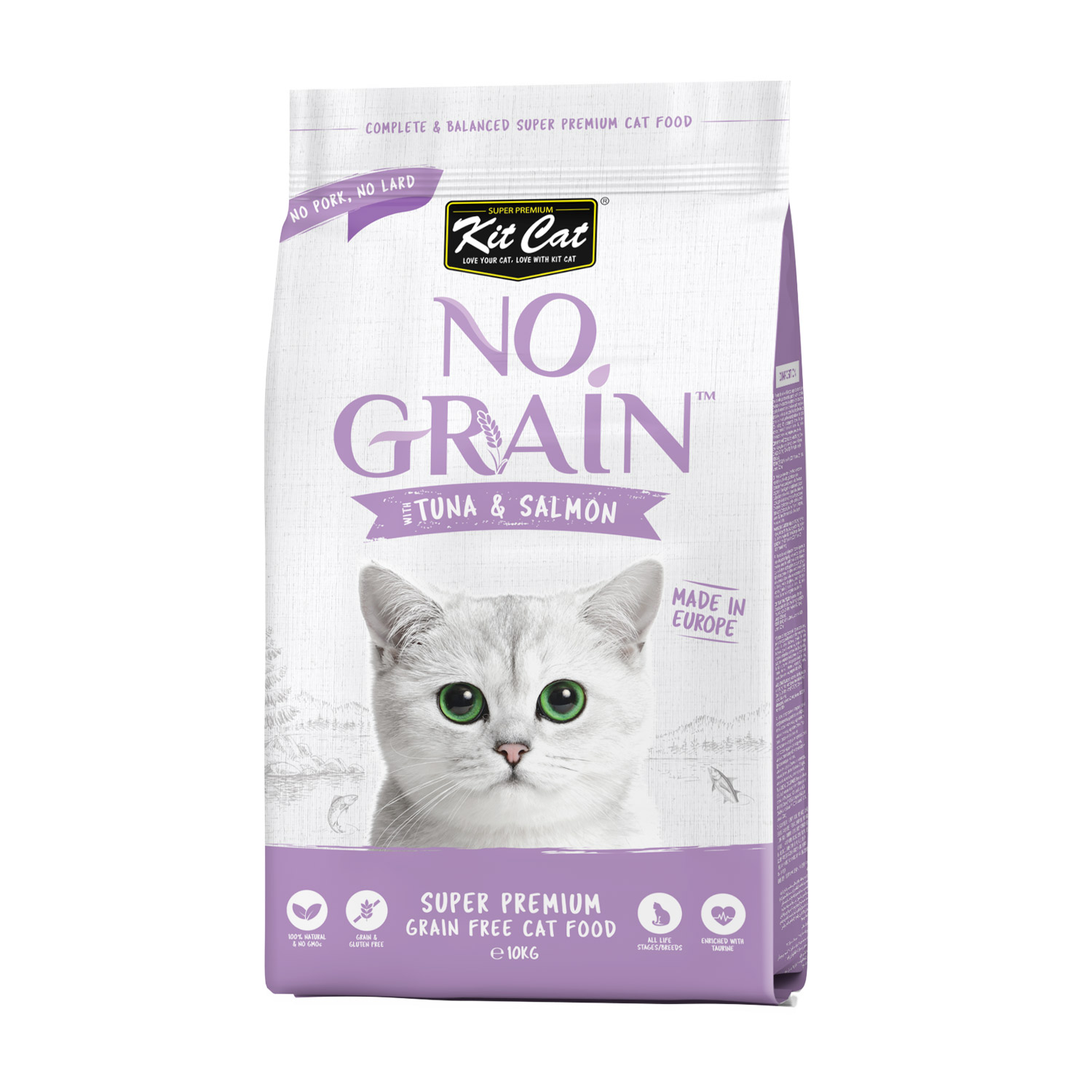 KitCat-NoGrain-Tuna-Salmon Kit Cat No Grain With Tuna And Salmon 1kg - الصورة 1