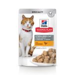 Hill’s Science Plan Sterilised Cat Young Adult Cat Wet Food With Chicken Pouches 85g
