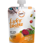 Gnawlers Lick 'n' Lickable Cat Treats 100g - Egg Yolk & Vegetable